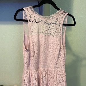 Lace pink dress